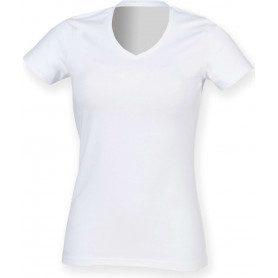 T-shirt femme extensible col V Skinni Fit