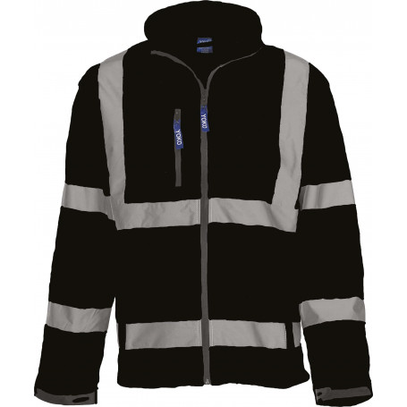 Veste Softshell marine avec bandes rétro-réfléchissantes