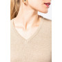 Pull femme col v