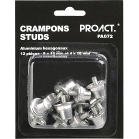 Boîte de 12 crampons alu hexagonaux Proact