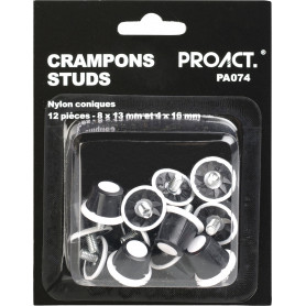 Boîte de 12 crampons nylon coniques Proact