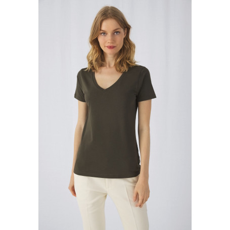 T-shirt Organic col V Femme