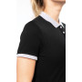 Polo piqué bicolore femme