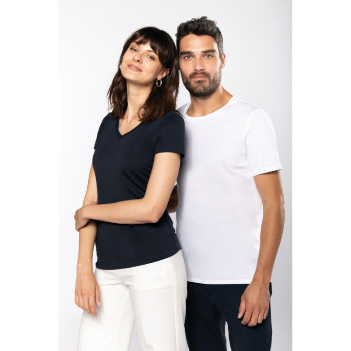 T-shirt Supima col rond manches courtes homme