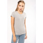 T-shirt col rond manches courtes femme