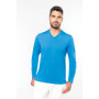 T-shirt homme manches longues encolure V Kariban