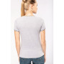 T-shirt maille piquée col V femme