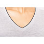 T-shirt maille piquée col V femme