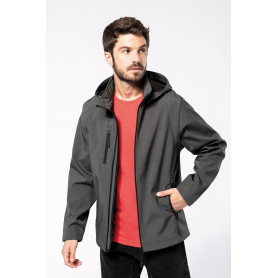 Veste softshell unisexe à capuche avec manches amovibles