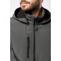 Veste softshell unisexe à capuche avec manches amovibles