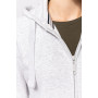 Sweat-shirt zippé capuche femme