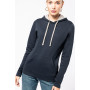 Sweat-shirt capuche contrastée femme