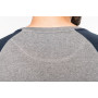 Sweat-shirt BIO bicolore col rond manches raglan homme