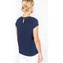 T-shirt crêpe manches courtes femme