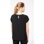 T-shirt crêpe manches courtes femme