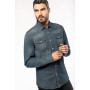 Chemise denim manches longues homme