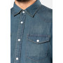 Chemise denim manches longues homme