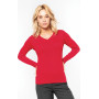 Pull femme col v