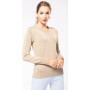 Pull femme col v