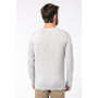 Pull homme avec un col en V, tissu coton/polyester écoresponsable