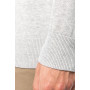 Pull homme avec un col en V, tissu coton/polyester écoresponsable