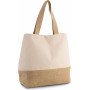 Sac shopping en toiles de coton et jute