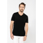 T-shirt homme coton Supima col V manches courtes