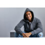 Sweat-shirt zippé capuche Authentic chiné
