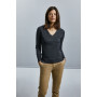 Pullover femme col v