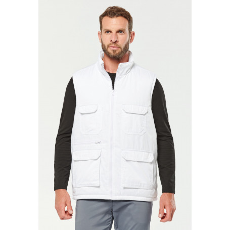 Gilet polycoton multipoches rembourré unisexe