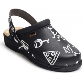 Sabot en microfibre avec imprimé, très confortable avec sa semelle anatomique, il est idéal pour les restaurateurs, cuisinier, b (2)