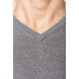 Pull en laine mérinos homme col v