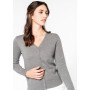 Cardigan femme en coton Supima, coupe droite, style chic