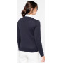 Pull femme en coton Supima, col rond, coupe élégante