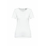 T-shirt femme coton Supima col V manches courtes