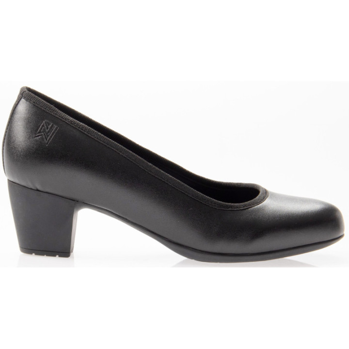 Escarpin de service femme talon 4 cm cuir noir NORDWAYS