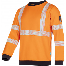 Sweat-shirt orange haute visibilité avec protection ARC