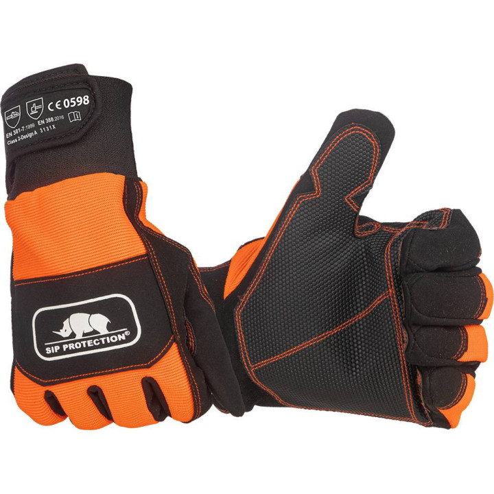 Gants anti-coupure EN 11393 classe 2 SIP travaux forestiers