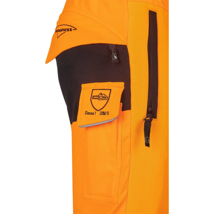 Pantalon anti-coupure classe 1 bûcheron haute visibilité