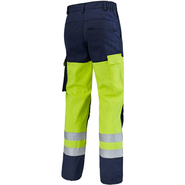 Pantalon de travail jaune fluo multirisques haute visibilité