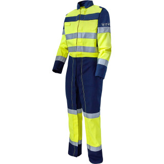 Combinaison de travail jaune fluo ATEX multirisques pro