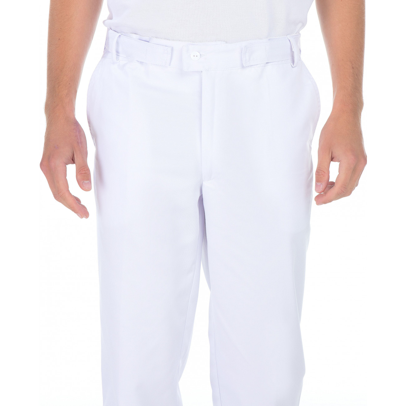 Pantalon homme en polycoton satin
