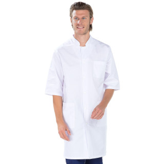 Blouse médicale homme polycoton blanc manches 3/4 REMI