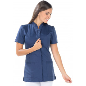 Tunique femme manches courtes en Tencel/Polyester coupe ajustée (2)
