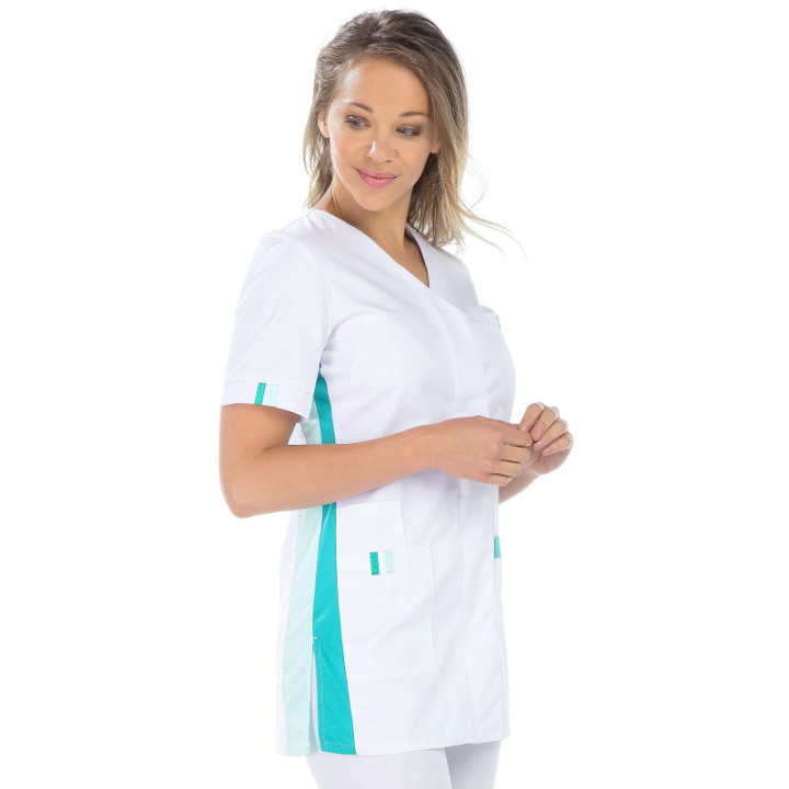 Tunique femme de travail médicale AMÉLIE REMI polycoton