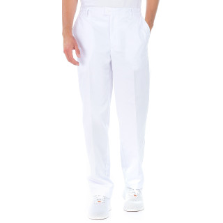 Pantalons homme médical REMI blancs coupe droite confort