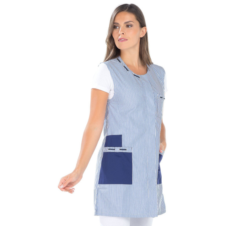 Blouse sans manche médicale femme rayée ANNA REMI