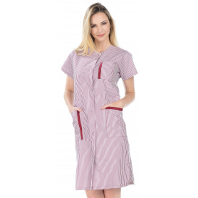 Blouse de travail femme manches courtes coupe ample (2)