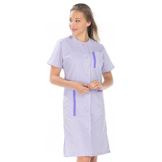 Blouse de travail femme manches courtes coupe ample