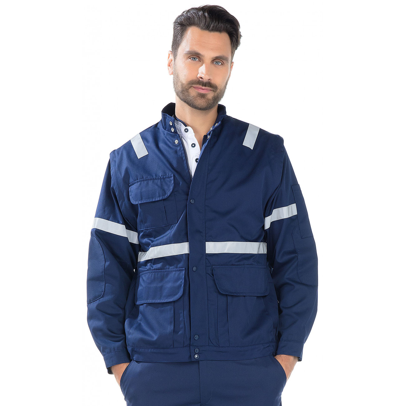 Blouson Ambulancier unisexe avec bande rétro-réfléchissante